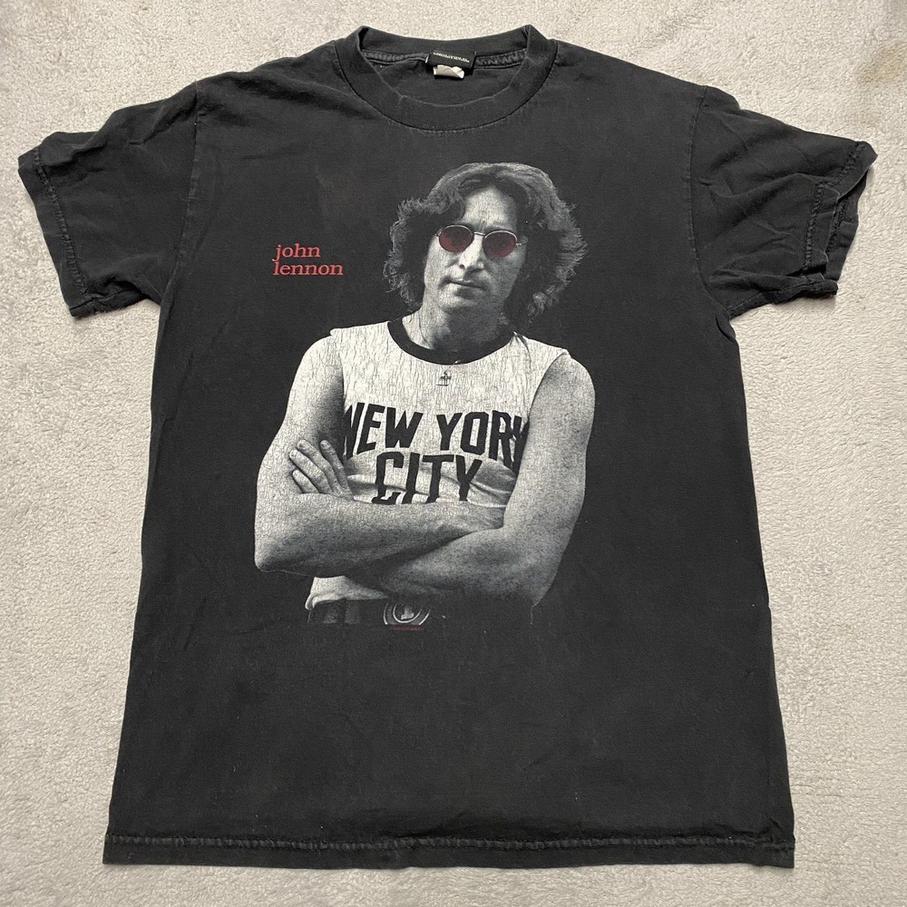 Vintage John Lennon T Shirt XS/Small Black Imagine Dreamer Lyrics 90s Winterland